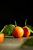 Mandarin orange on a dark background