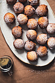 Ricotta fritters on a plate