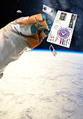 Apollo 15 space mail, composite image