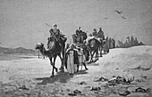 Arabian caravan, illustration