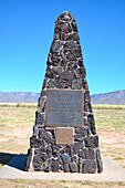 Obelisk marking Trinity Site, New Mexico, USA