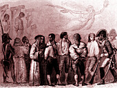 Execution of Jose Maria Torrijos, 19th century illustration