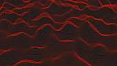 Waveform made of joined dots, illustration