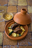 Braised veal cheeks with Moroccan spices