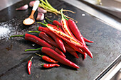 Ingredients for homemade sweet chilli sauce