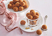 Caramel balls made from biscuits and condensed milk