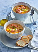 Fiskesuppe - Lachscremesuppe mit Gemüse