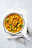 Creamy prawn curry with coriander