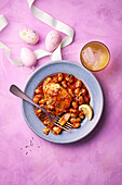 Fish fillet with nduja and butter beans