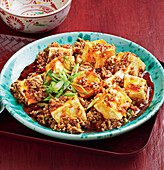 Mapo tofu with minced meat and fermented beans (Szechuan)