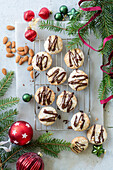 Almond biscuits with chocolate