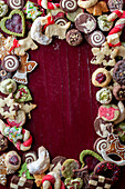 Christmas biscuits as a frame