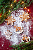 Figural gingerbread Christmas cookies
