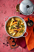 Winter vegetable korma with curry paste