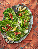 Çi? Köfte on romaine and mint salad with pomegranate sauce