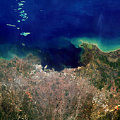 Jakarta, satellite photograph, 2014