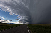 Supercell thunderstorm and mammatus clouds, New Mexico, USA
