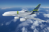 Hydrogen-powered commercial aircraft, illustration