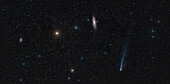 Comet 12P/Pons-Brooks and galaxies, 2024