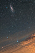 Comet 12P/Pons-Brooks and Andromeda Galaxy, 2024