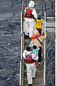 Refugees rescued by cruise ship