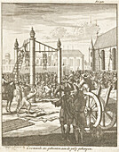 Oliver Cromwell posthumously executed, artwork