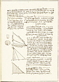 Leonardo da Vinci's visualisation of gravity