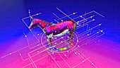 Trojan horse computer virus, conceptual illustration
