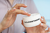 Alclometasone medical cream, conceptual image