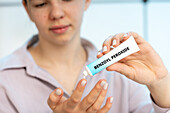 Benzoyl peroxide medical cream, conceptual image