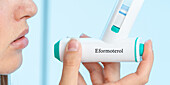Eformoterol medical inhaler, conceptual image