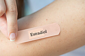 Estradiol transdermal patch, conceptual image