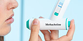 Methacholine medical inhaler, conceptual image