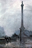 Nelson's Column in fog, illustration