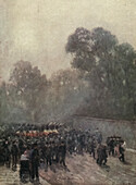 Guards marching, illustration
