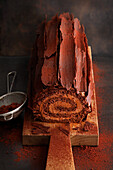 Chocolate bûche de noël à la tiramisu