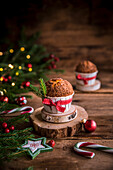 Christmas cupcake with cinnamon sugar