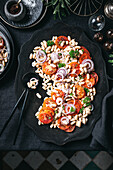 Cannellini bean and tomato salad with sumac dressing