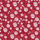 Red and white blood cells, conceptual illustration