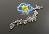 Japanese data sovereignty, conceptual illustration