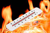 Extreme temperatures, conceptual illustration