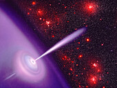 Cygnus X-1 black hole, illustration