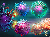 mRNA vaccine immune response, illustration