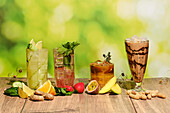 Various summer drinks