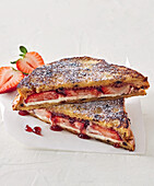 French toast with strawberry filling