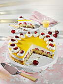  Fruity eggnog cake, cherries, cakes 