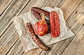 Various smoked sausage specialities