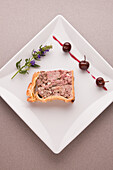 Duck terrine with chestnuts in puff pastry