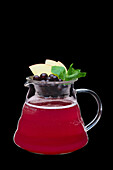 Hot apple and redcurrant punch with mint