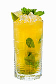 Pineapple mojito with mint and lime